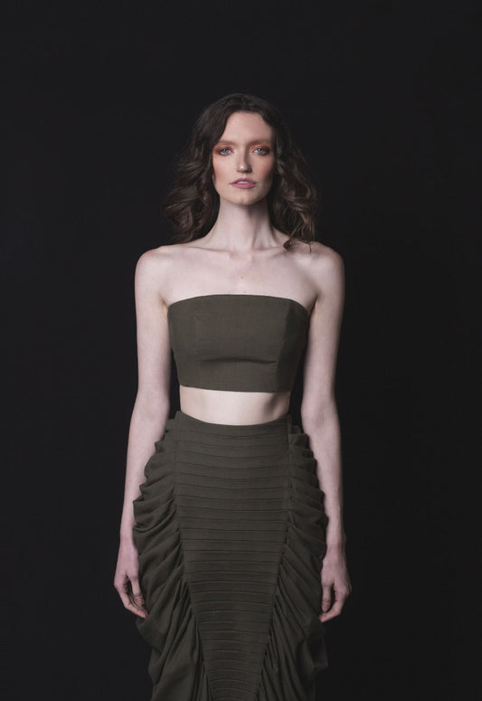 crop top mujer lino