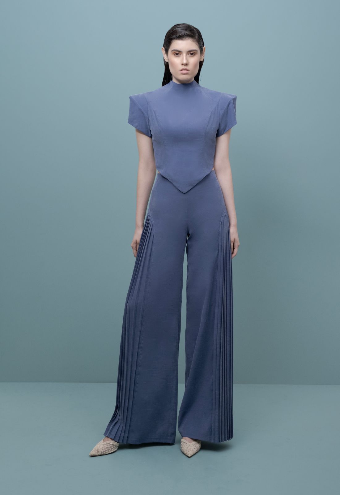 Pantalón Clave Elegante Plisado para Mujer 